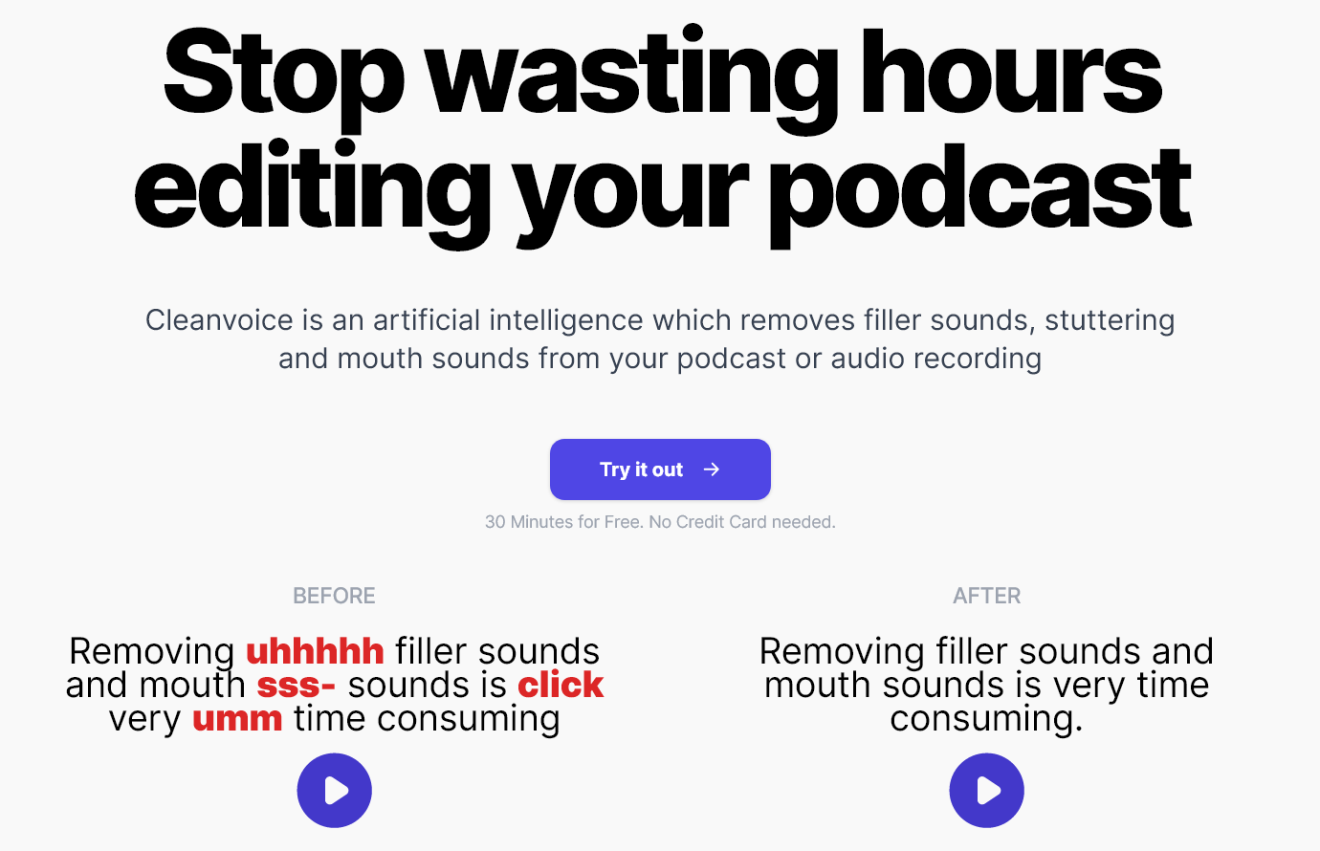Cleanvoice Easy With AI