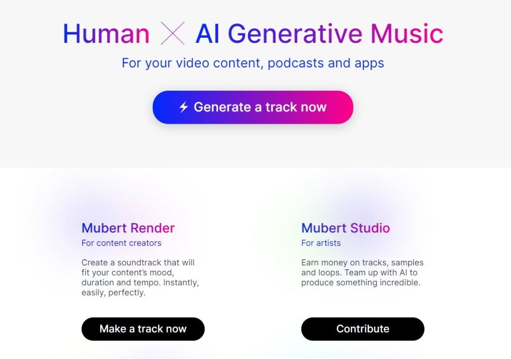 Mubert AI Music Generator