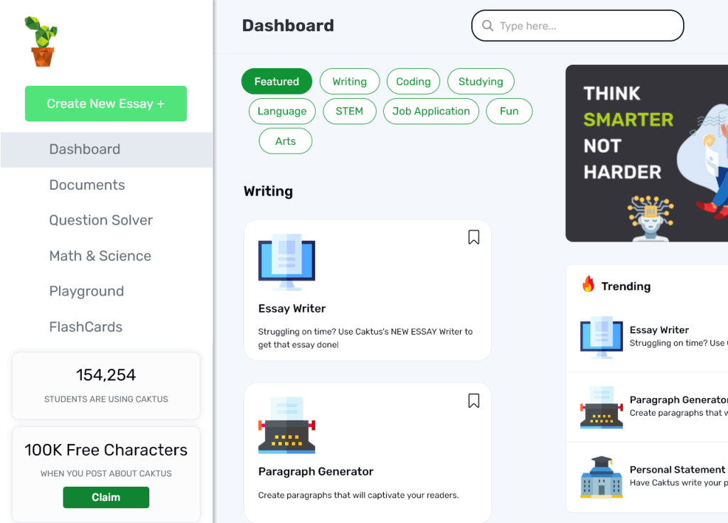 ai essay writer cactus