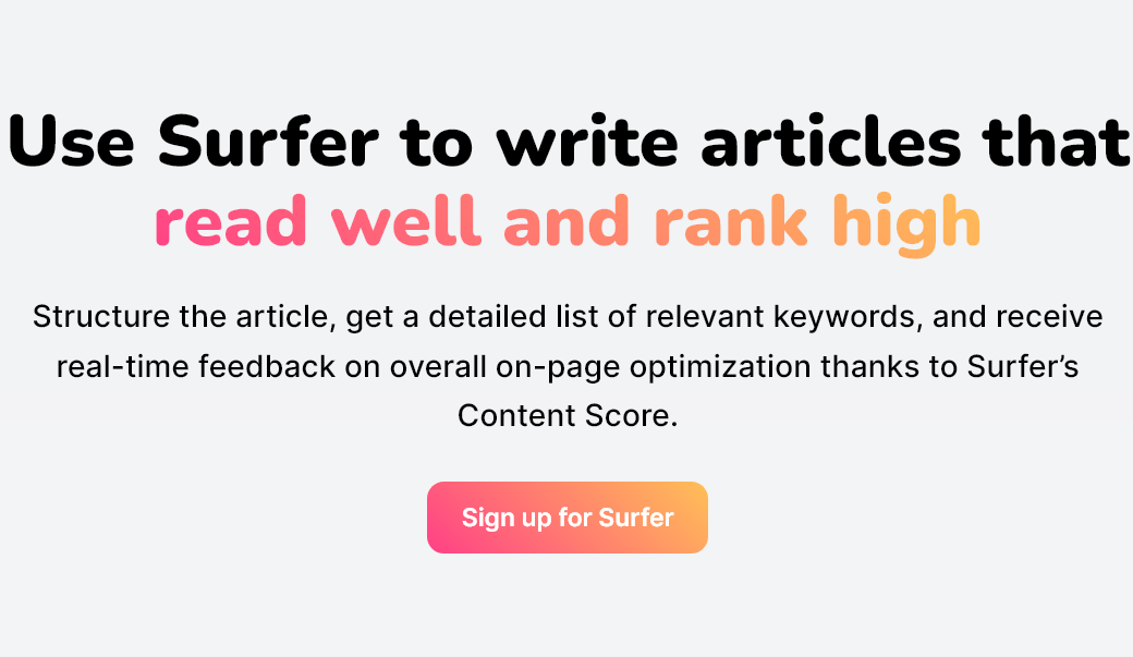 Surfer SEO Easy With AI