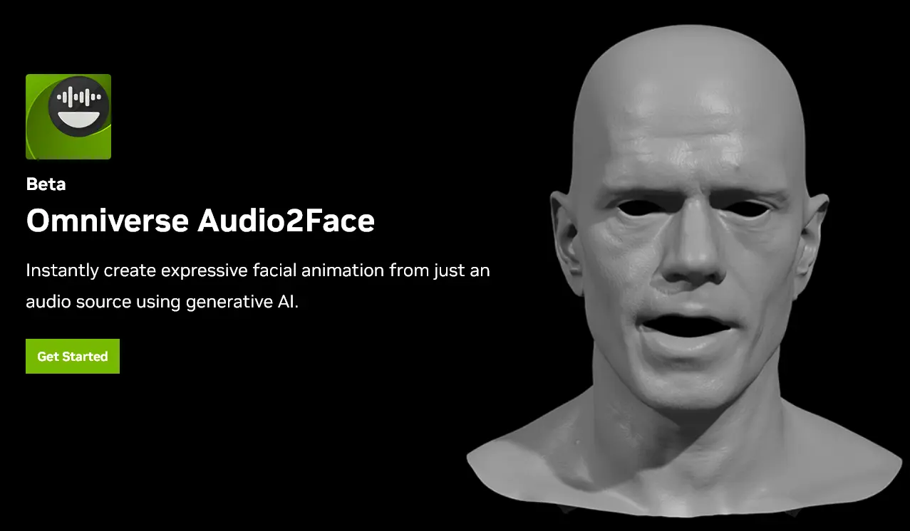 Aplicação Omniverse Audio2Face com Tecnologia Fornecida por AI