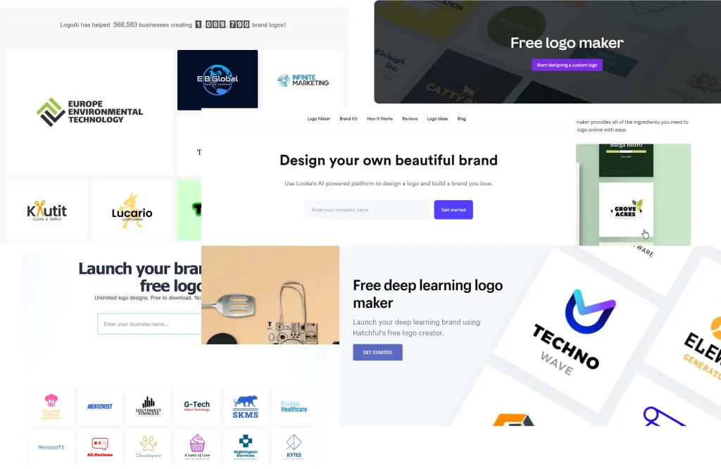 Selection of AI Logo Generator Tools.