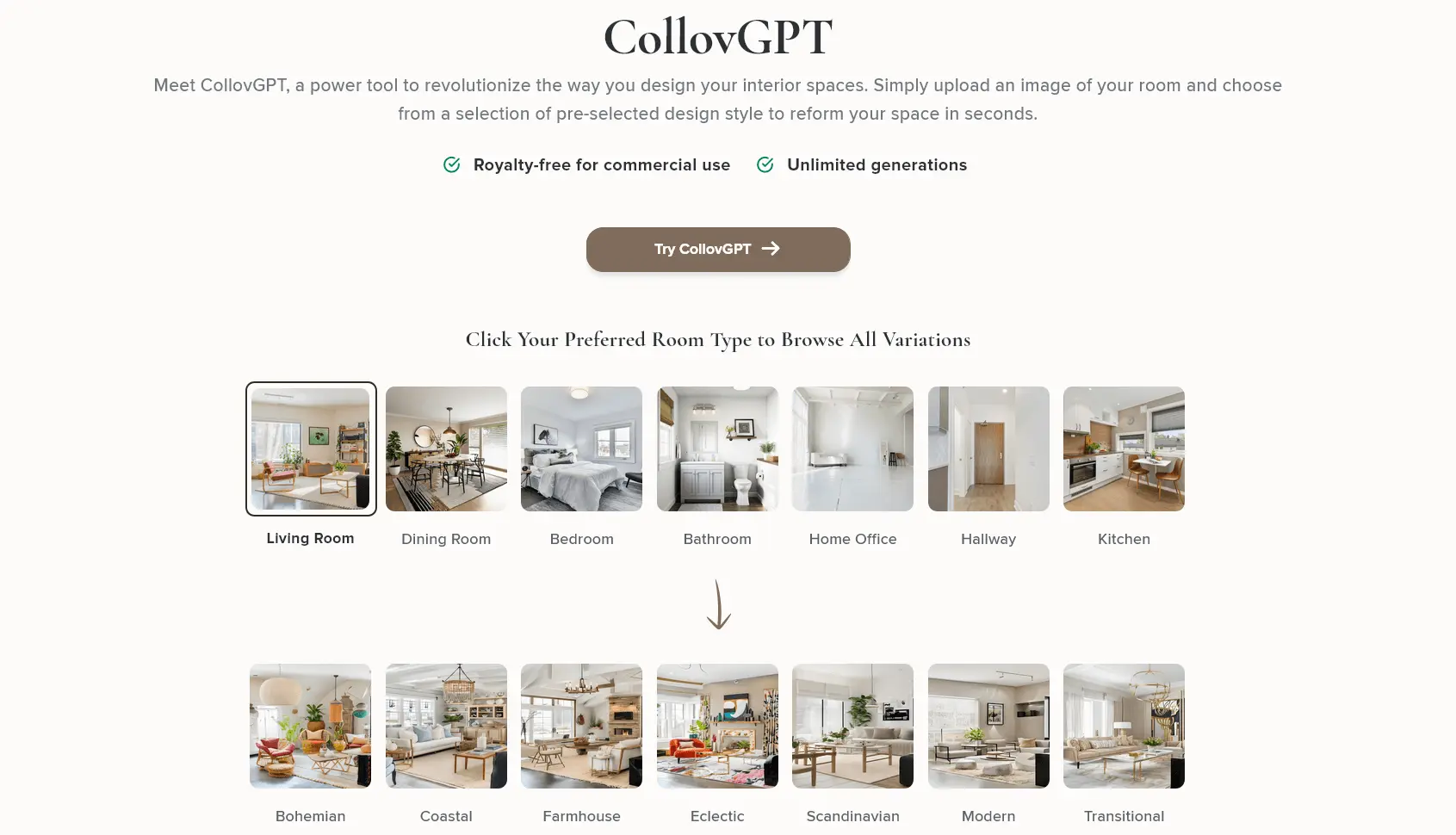 CollovGPT - AI Interior Design Renders - Easy With AI