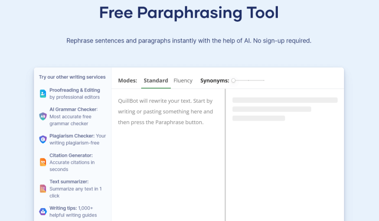 free paraphrasing tool scribbr