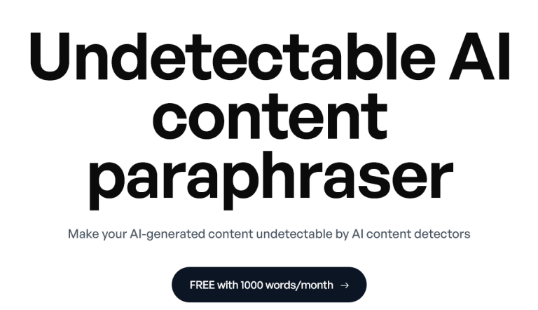 undetectable ai paraphrasing tool free