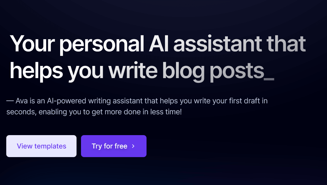 Ava Personal AI Writing Assistant Easy With AI