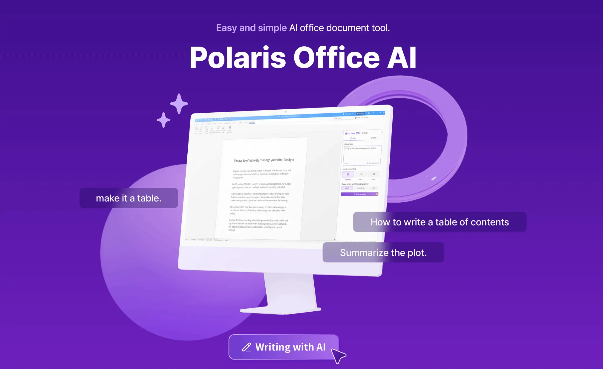 Polaris Office AI Easy With AI
