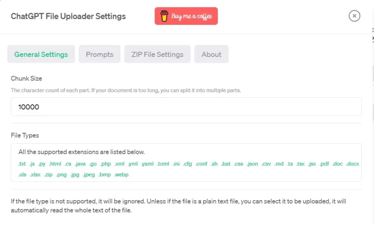 ChatGPT File Uploader Extended-screenshot-0
