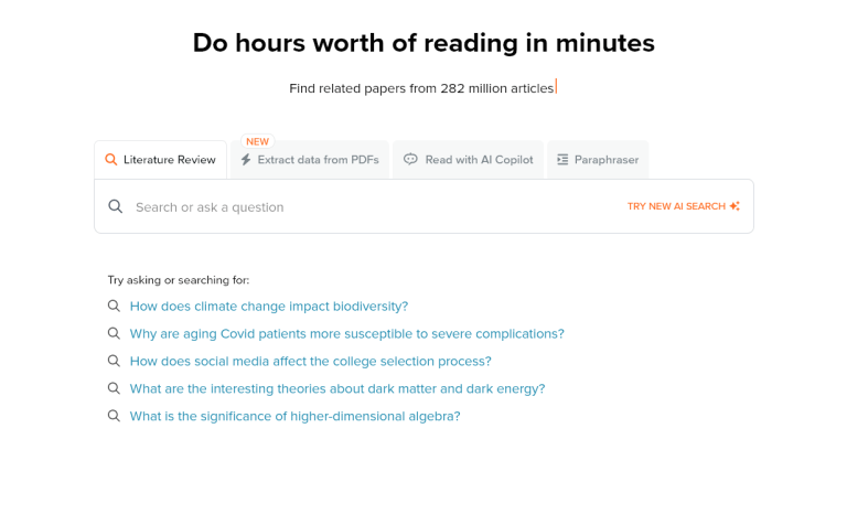 ai for finding research papers