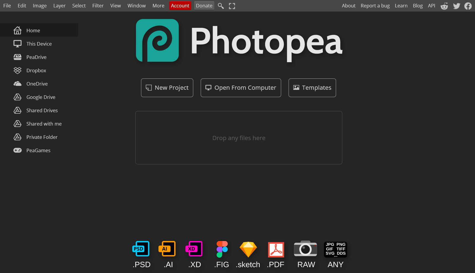 Photopea online photo editor easy with ai