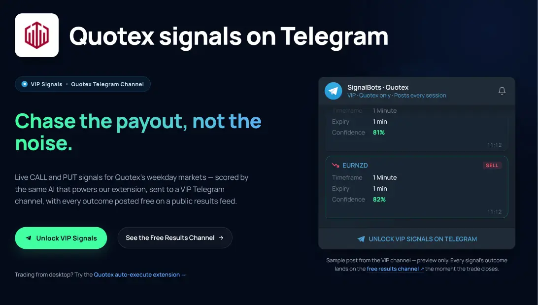 Quotex Signals on Telegram - Easy With AI